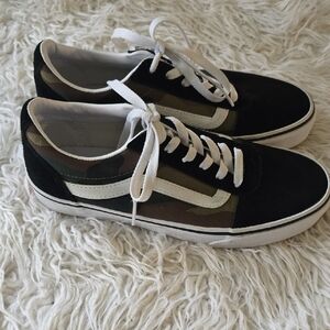 Vans Black and Camouflage Women's Sneakers